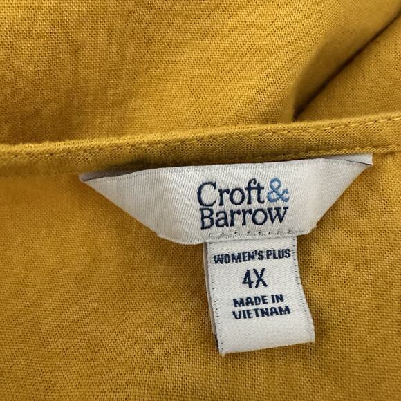 4X Croft & Barrow Yellow Ochre Sleeveless Dress - Picture 5 of 9
